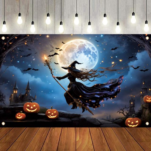 Banner de Halloween para Fotografia de Festa e Decoração de Casa
