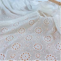 Bordado renda 100% algodão tecido solúvel em água oco pequena flor para costurar vestido roupas diy artesanato artesanal por meio quintal - Image 3