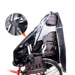 Impermeável do assento traseiro da bicicleta com janela, assento infantil de bicicleta, impermeável Windproof Cover, Poncho de chuva para crianças - Image 5
