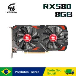 Placa gráfica Veineda RX 580 8GB 2048SP Placa De Vídeo PC Gaming GDDR5 256Bit PCI Express 3.0 × 16 Radeon GPU rx580 8g - Image 1
