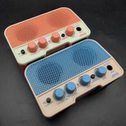 Mini amplificadores de guitarra 5w, compatível com bluetooth, volume ajustável, bateria embutida, recarregável, azul/rosa, joyo JA-02 II - Image 3