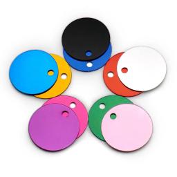 Round Aluminium Dog ID Tag, Custom Pet Name Tags, Plate Tags para animais de estimação, Dog Necklace Pendant, Atacado, 100pcs - Image 5