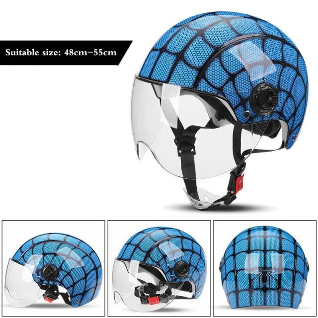Capacete Infantil de Verão Ajustável para Motociclismo e Ciclismo - Ideal para Meninos e Meninas, Tamanho 48-55cm, Opcionais para Quatro Estações