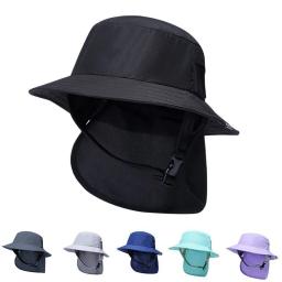 Chapéu de balde de surf para homens e mulheres, sombra respirável, chapéu impermeável de abas largas à beira-mar, protetor solar de secagem rápida, verão - Image 1