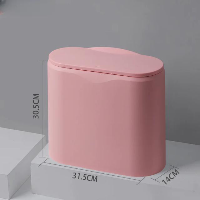Cesta Push para Papel Higiênico e Lixeira Estreita em Camada Dupla - Perfeita para Banheiros e Salas de Estar com Estilo Luxuoso