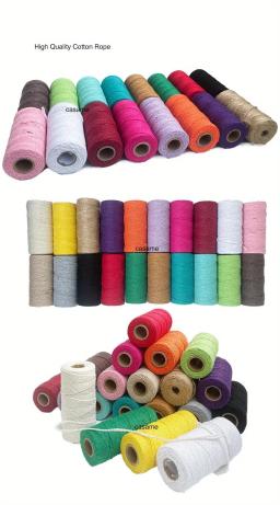 Natural Juta Cotton Twine, Fio de embalagem para embrulho de férias, Açougues Cozimento Artes e Ofícios Jardinagem - Image 3