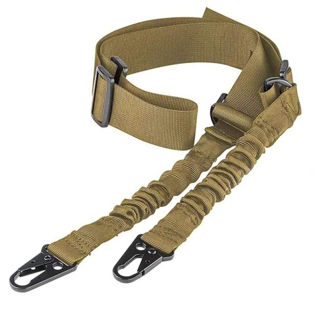 Correia de Nylon 2 Pontos com Alças para Escalada, Cinto Elástico Ajustável para Atividades ao Ar Livre