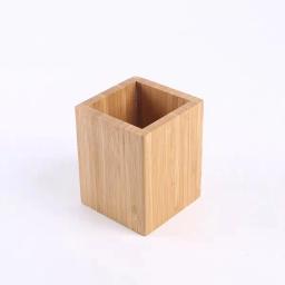 Bambu lápis de madeira titular, multi-uso lápis titular, mesa organizador, acessórios de escritório, 1pc - Image 4