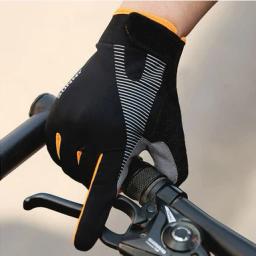 Luvas de ciclismo verão fino equitação macio respirável proteção uv dedo cheio ajustável das mulheres dos homens da motocicleta bicicleta esportes luva - Image 2