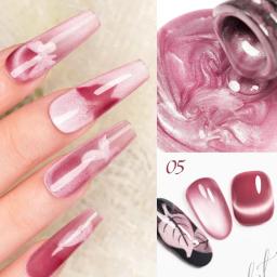Esmalte de unha gel magnético de gato, cerâmica suave, brilhante, prata, luar, efeito olho de gato, imersão, verniz semi-permanente para arte em unhas - Image 6