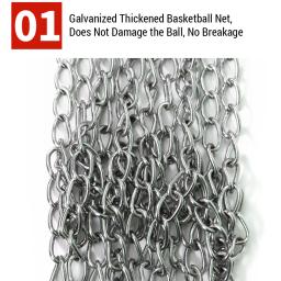 Substituição do aro do basquetebol para o basquetebol exterior, Rede Chain resistente, Cesta de ferro galvanizado - Image 4