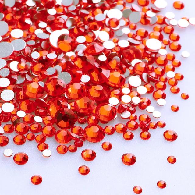 QIIY Strass para Unhas Cristal Transparente SS3-SS20 com Parte Traseira Lisa 1440 Peças