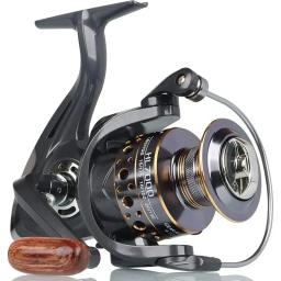 Novo super potência arrastar carretel de pesca carretel aperto de mão de madeira metal molinete roda equipamentos para carpa carretel baixo pesca - Image 2
