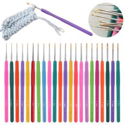 Borracha Handle Crochet Ganchos Agulhas Para DIY Handmade Fazendo Trança Tecer Agulhas de Tricô 0.5mm-2.5mm Bonecas Ferramentas Acessórios - Image 1