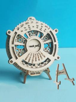 Wooden Perpetual Puzzle with Calendar, Engrenagens Mecânicas, 3D Building Set, Brain Teaser, Brinquedos de Engenharia, Model Games, 3D - Image 5