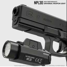 NITECORE NPL30 Tactical Universal Arma Luz XP-G3 1200LM LED Lanterna Militar Tiro Caça com GR123A Bateria - Image 5