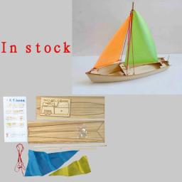 Navio À Vela Kit De Montagem De Modelo De Navio De Madeira DIY Dongting Navio À Vela Modelo Decoração Montagem Brinquedos Para Crianças Classe Manual - Image 1