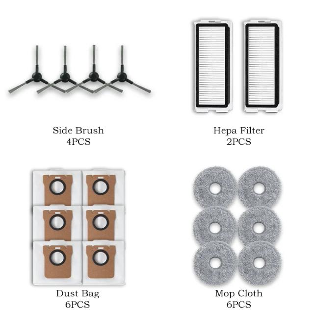 Jabr P20 Pro Acessórios Kit de Limpeza Robô Aspirador Escova Lateral Mop Pano Saco de Pó