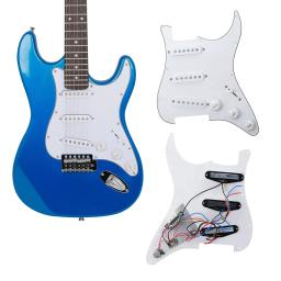 Top de guitarra elétrica com captadores, branco puro, triplo, material PVC, adequado para St Fd, acessórios de guitarra, 2 pcs - Image 1