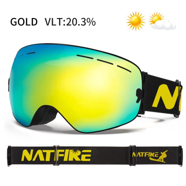 Natfire N3 Pro Óculos de Ski com Lentes Intercambiáveis e Proteção UV400