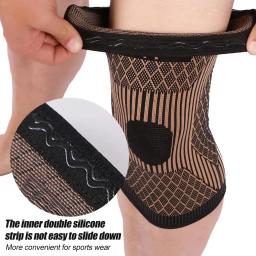 Copper Ion Knee Guard para ciclismo ao ar livre e basquete, Fibra de malha respirável, Sports Fitness, Antiderrapante - Image 2