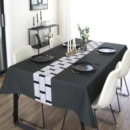 Toalha retangular para decoração de mesa, estilo nórdico, mesa de jantar, festa - Image 1