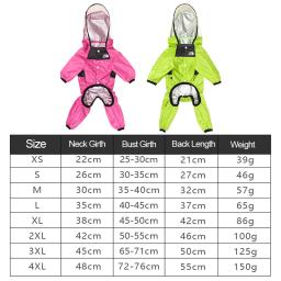 À prova dwaterproof água roupas para animais de estimação casaco de chuva impermeável do plutônio à prova dpu água macacão jaquetas para cães gatos husky teddy corgi - Image 6