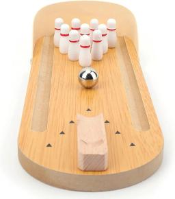 Mini jogo de tabuleiro de boliche de madeira para festa de dia das crianças crianças brinquedos de presente de aniversário pai-criança divertido bolas de jogos de tabuleiro - Image 3