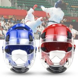 Taekwondo capacete adulto crianças artes marciais luta máscara facial cabeça proteger equipamento de patinação engrenagem cabeça proteger luta rosto capa - Image 3
