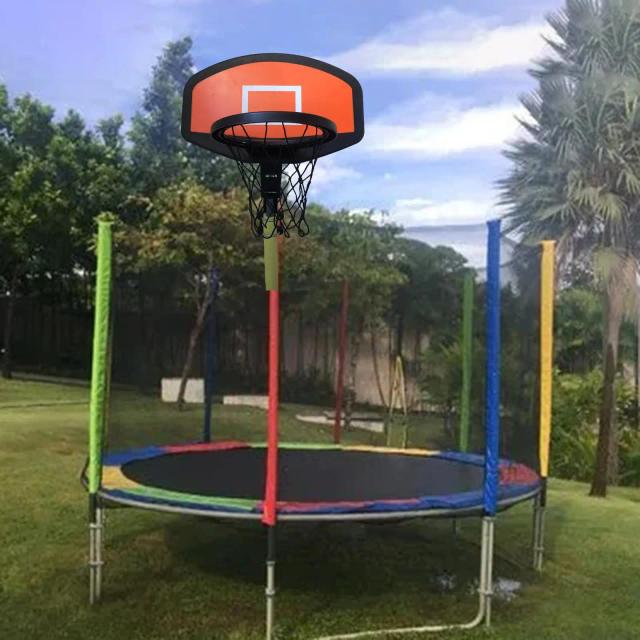 Basketball Hoop Universal para Trampolim - Suporte de Montagem Divertido para Crianças