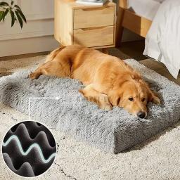 Soft Plush Pet Bed Mat, Almofada calmante removível, Grande limpeza, filhotes de cachorro, cão e gato suprimentos - Image 2