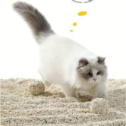 Desodorizante e lixo de gato sem poeira, Casa de gato com sabor a leite, Bentonita especial, Carvão de bambu - Image 1