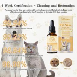 Pet Moss Essence Anti-Itch Anti-Flea Mites Spray, carrapatos para cães e gatos, problemas de pele, cuidados saudáveis para animais, 30ml - Image 6