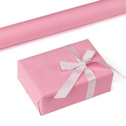 Rolo de papel Kraft, papel reciclável, perfeito para embrulhar, artesanato, embalagem, revestimento do piso, esteiras, encomendas, tabela Runner, rosa - Image 2