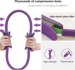 Anel antiderrapante de fitness, treinamento muscular do assoalho pélvico, anel de Yoga Pilates, equipamentos esportivos de resistência, 1pc - Image 3
