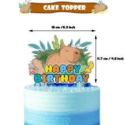 Kit de balão pastel capivara, balões de animais fofos, decorações de aniversário, fundo temático, doce aniversário - Image 4