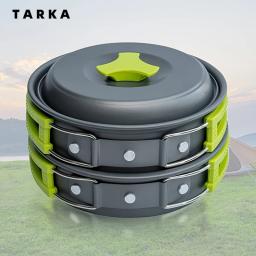 Conjunto de panelas de acampamento TARKA, utensílios de mesa para piquenique, utensílios de cozinha selvagens turísticos - Image 1
