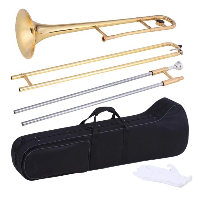 Trombone Ammoon Alto em Ouro Lacquer com Bocal de Cupronickel - Tom Bb para Músicos Profissionais