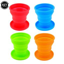 Portátil Silicone Retrátil Copa Dobrável com Tampa, Telescópico Dobrável Beber Cup, Viagem ao ar livre Copa da Água, 200ml - Image 2