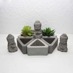 3d molde de silicone buda gesso escultura de concreto que faz a decoração da casa resina epóxi molde diy formas - Image 4