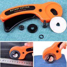 Profissional cortador rotativo tecido cortador, costura rolamento ferramenta de corte, tesoura alfaiate para Quilting DIY artesanato, pano, couro, 45mm - Image 5