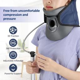 Pescoço Tração Dispositivo Inflável para Vértebra Cervical, Maca Suporte, Corretor de Postura, Colar Cervical, Stretch Care - Image 1