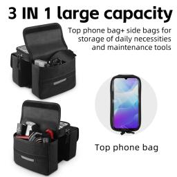 Oeste Biking-Bicicleta Quadro Tubo Top Frente Bag, caixa do telefone, Touch Screen Armazenamento, MTB Road Bike Bag, Acessórios de ciclismo, 7,0" - Image 4