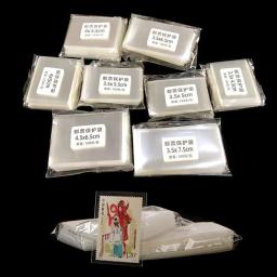 Coleção de selos Stamp Sleeves Holder, OPP Bag, Stamp Sleeves, Proteção, 8 tamanhos diferentes, Selo pequeno, Comumente usado Clássico, Novo - Image 1