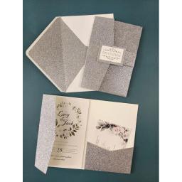 Cartões De Convite De Casamento Personalizados, corte A Laser Dobre, bolso A7, marfim preto sábio verde azeitona Burgun, preço De Fábrica, produto Personalizado - Image 2