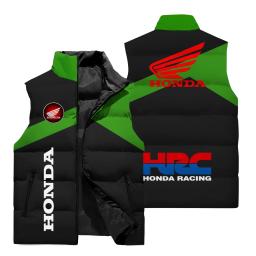 2025 outono e inverno harajuku moda colete honda logotipo 3d impressão sem mangas colete à prova de frio quente novos coletes masculinos de grandes dimensões - Image 5