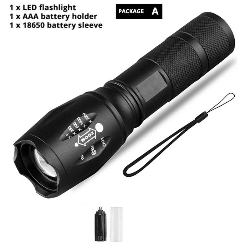 Lanterna led ultra brilhante à prova waterproof, zoo/ l/ v6, com zoom, 5 modos, actiacti, para caça, bateria 18650 - Image 1