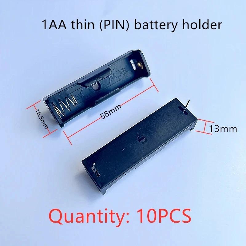 Suporte de bateria AA com pinos, caixa de bateria, tipo PCB, pode ser soldado, adequado para bateria AA, 1 a 2 slot, 10 a 20pcs - Image 1