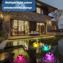 Impermeável LED Solar Power Luzes Flutuantes, Multi Color, Mudança de Lâmpada, Deriva de Água, Aquário, Lagoa, Piscina - Image 6