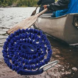 Trela de caiaque elástica ajustável Canoa Paddle Leash Vara de pesca Corda de segurança Mosquetão Ferramentas de barcos a remo Acessórios, Corda de segurança - Image 3